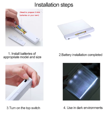 Luz de lectura con pantalla LED con protección ocular